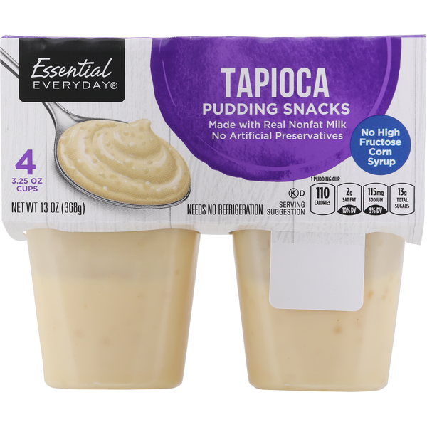 Refrigerated Pudding & Desserts Essential Everyday Pudding Snacks, Tapioca hero