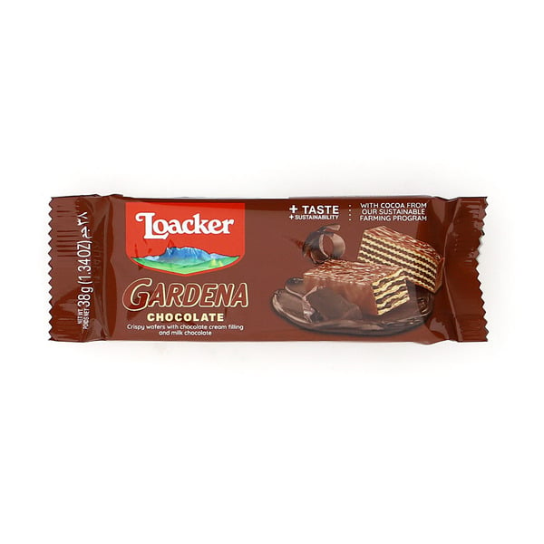 Loacker Gardena Chocolate, Chocolate Enrobed Wafer Snack hero