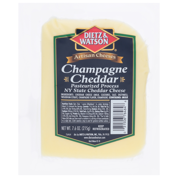 Packaged Cheese Dietz & Watson Cheese, Champagne Cheddar hero