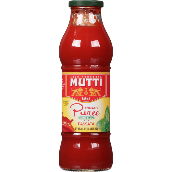 Pasta Sauce Mutti USA Mutti Tomato Puree with Basil (Passata con Basilico) hero