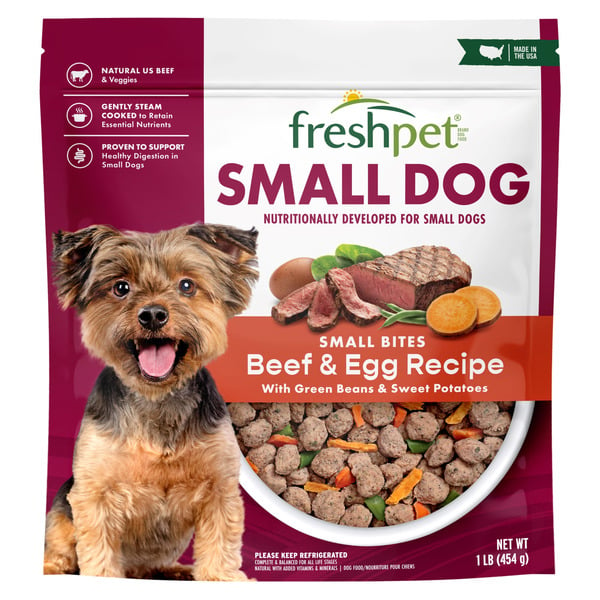 Prepared Meals Freshpet Fresh Beef Recipe, Grain Free Small Dog Food hero