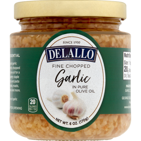 Canned & Jarred Vegetables DeLallo Garlic, Fine Chopped hero