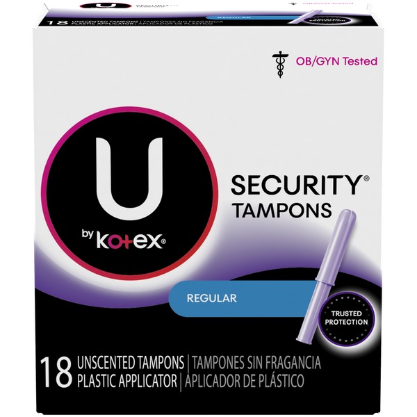 Feminine Care U By Kotex Security Regular Unscented Tampons hero