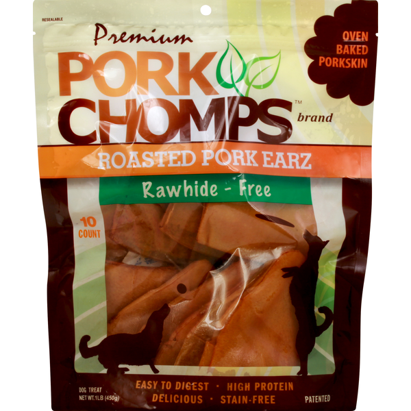 Dog Food & Care Pork Chomps Dog Treat, Roasted Pork Earz, Premium hero