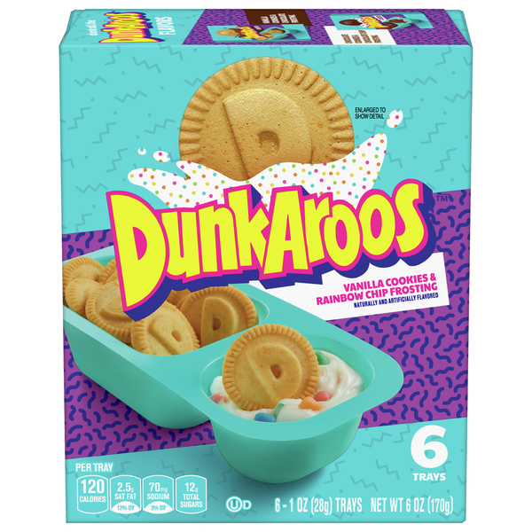 Packaged Cookies DunkAroos Cookies & Rainbow Chip Frosting, Vanilla hero