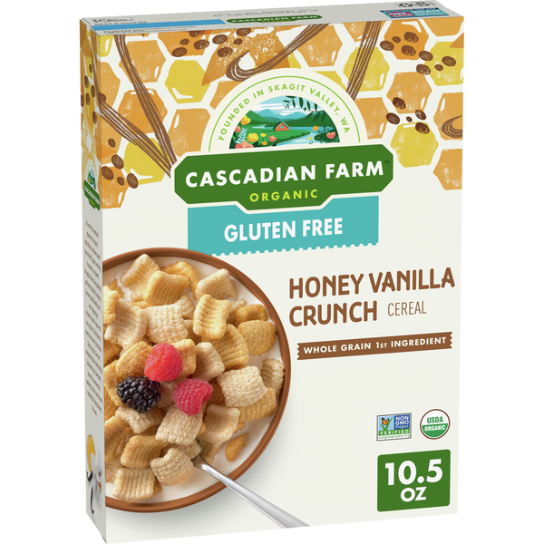 Cereal Cascadian Farm Organic Honey Vanilla Crunch Cereal hero