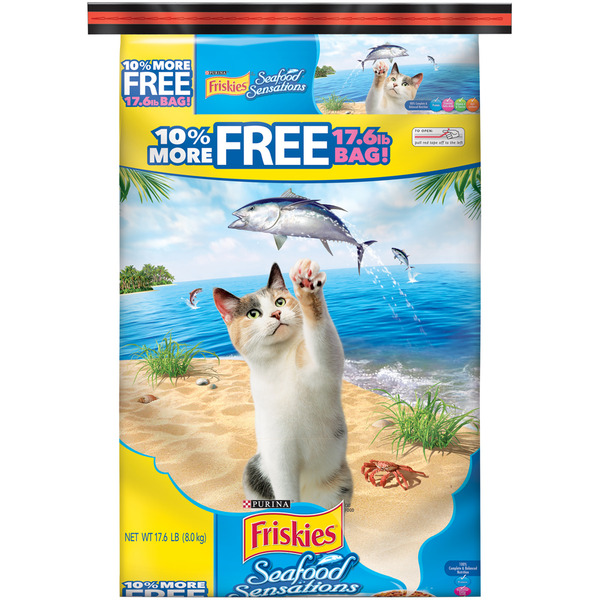 Cat Food & Care Purina Friskies Dry Cat Food, Seafood Sensations hero