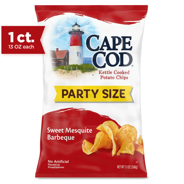 Chips & Pretzels Cape Cod Sweet Mesquite Barbeque Kettle Cooked Potato Chips hero