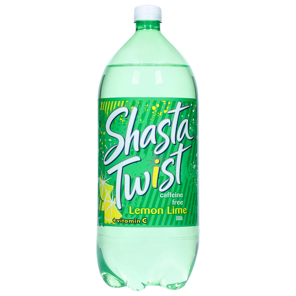 Soft Drinks Shasta Soda, Caffeine Free, + Vitamin C, Lemon Lime hero