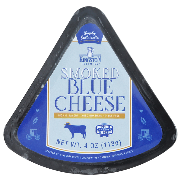 Specialty Cheeses Kingston Creamery Blue Cheese, Smoked hero