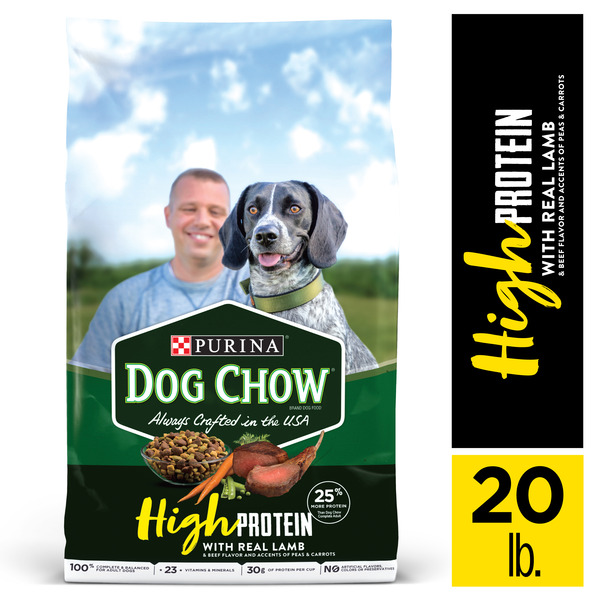 Dog Food & Care Purina Dog Chow High Protein Dry Dog Food, High Protein Recipe With Real Lamb & Beef Flavor hero