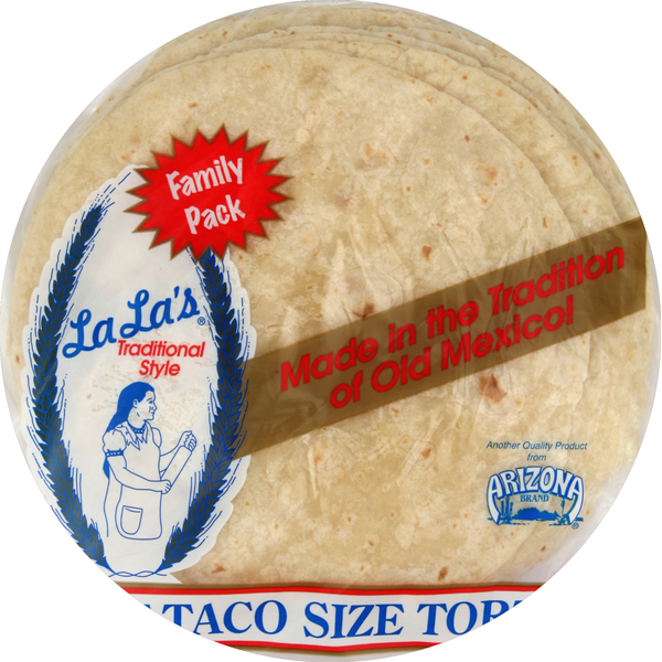 Tortillas & Flat Bread La La's Tortillas, Soft Taco Size, Family Pack hero