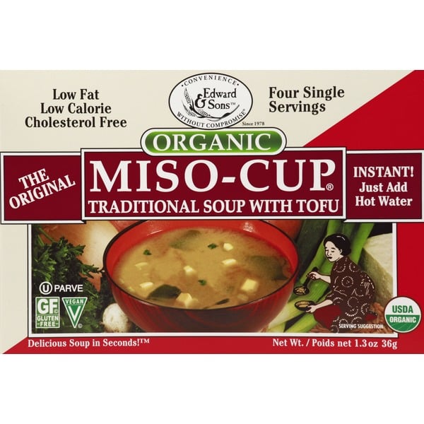 Soup, Broth & Bouillon Edward & Sons Miso Cup Organic Traditional Soup with Tofu hero