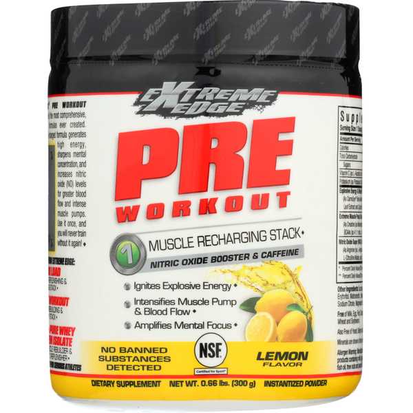 Protein & Meal Replacements Bluebonnet Extreme Edge Pre Workout Lemon hero