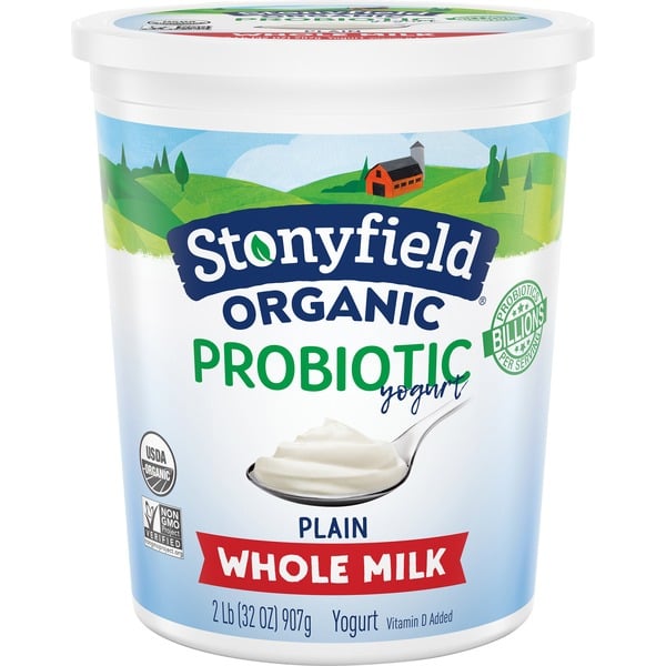 Yogurt Stonyfield Organic Whole Milk Probiotic Yogurt Plain hero