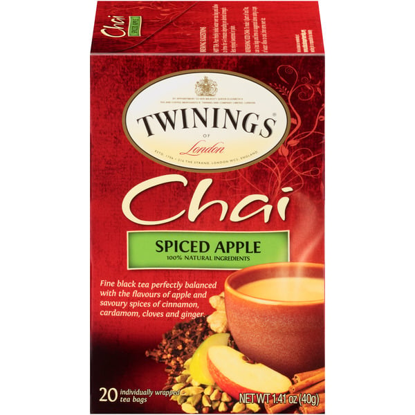 Tea Twinings Black Tea, Chai, Spiced Apple, Tea Bags hero