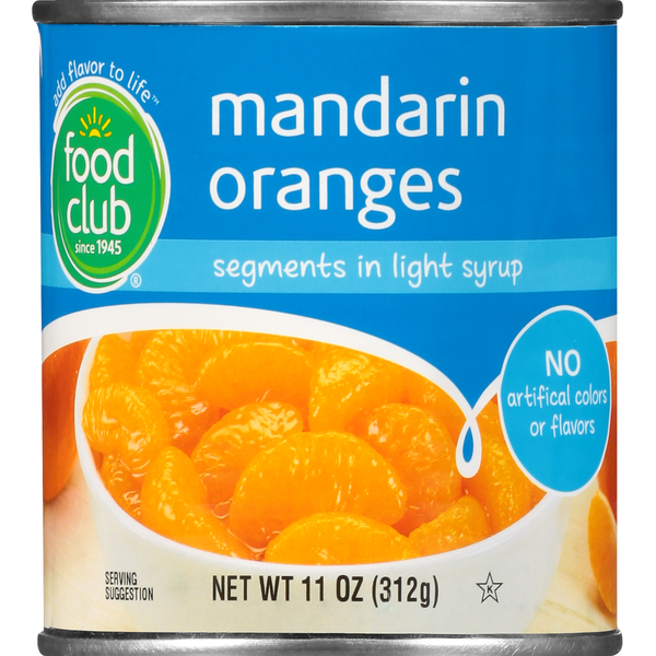 Canned Fruit & Applesauce Food Club Oranges, Mandarin hero