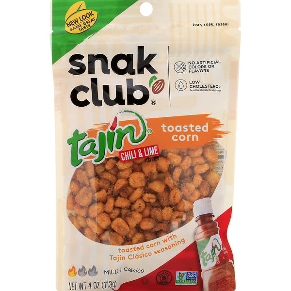 Fruit & Vegetable Snacks Snak Club Toasted Corn, Tajin, Chili & Lime, Mild hero