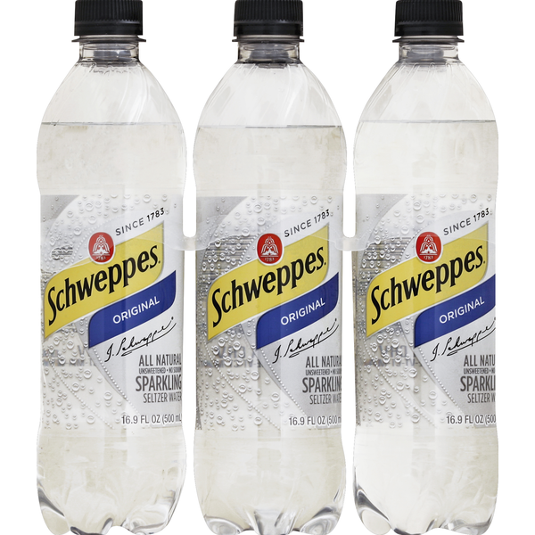 Water, Seltzer & Sparkling Water Schweppes Original Sparkling Seltzer Water hero