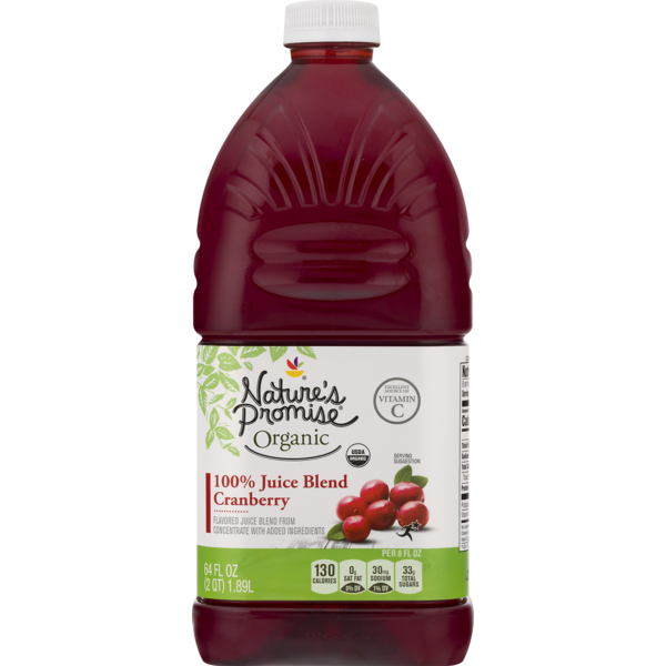 Energy & Granola Bars Nature's Promise Juice Blend, Organic Cranberry hero