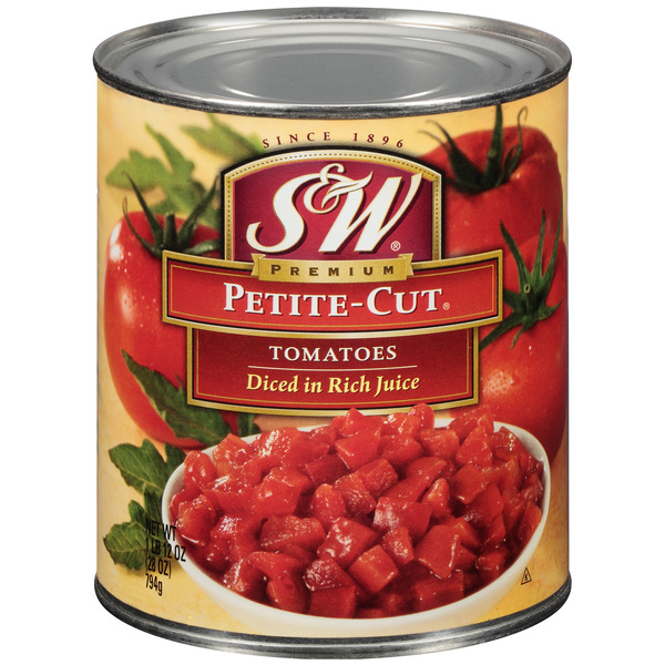 Canned & Jarred Vegetables S&W Petite Cut Premium Diced Tomatoes hero