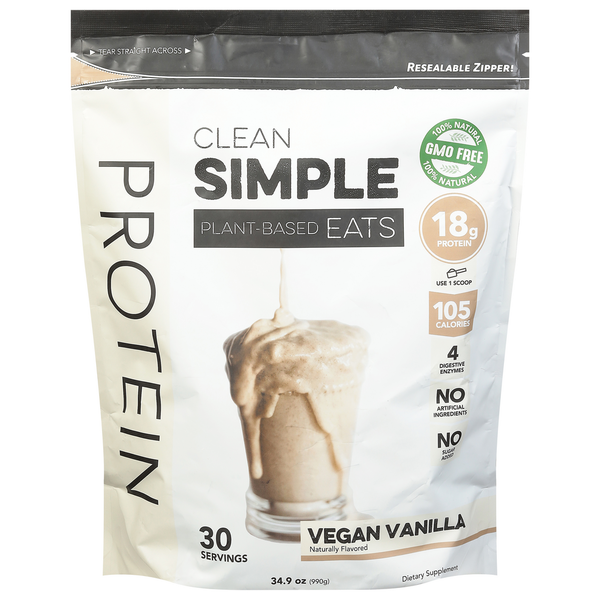 Clean Simple Eats Protein, Plant-Based, Vegan Vanilla hero