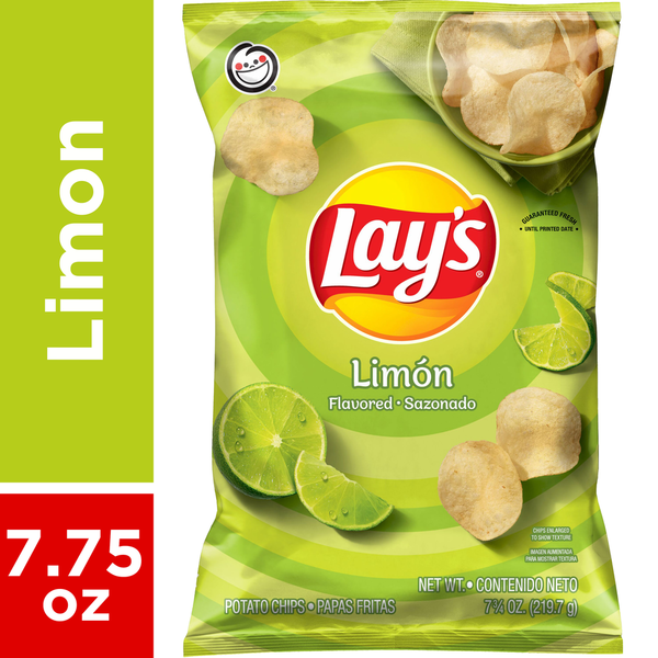 Chips & Pretzels Lay's Potato Chips, Limón Flavored hero