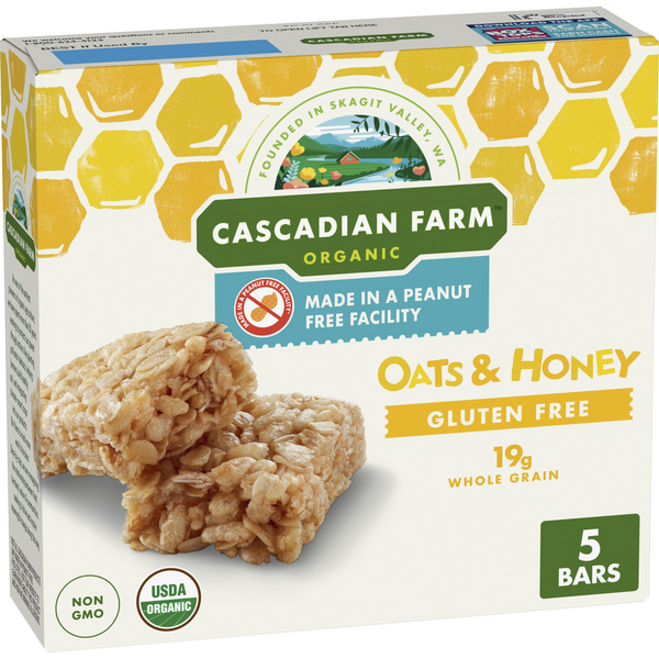 Cascadian Farm Organic Granola Bar, Oats and Honey hero