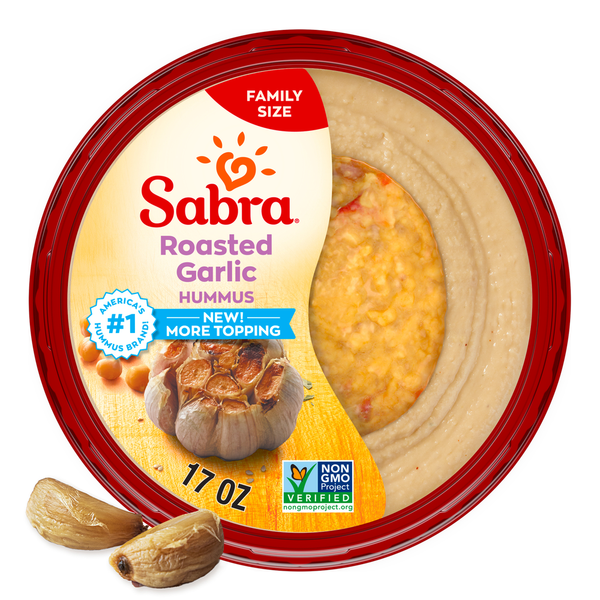 Fresh Dips & Tapenades Sabra Hummus, Roasted Garlic, Family Size hero