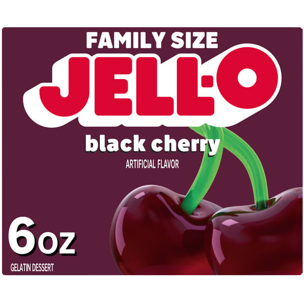 Doughs, Gelatins & Bake Mixes Jell-O Black Cherry Gelatin Dessert Mix hero