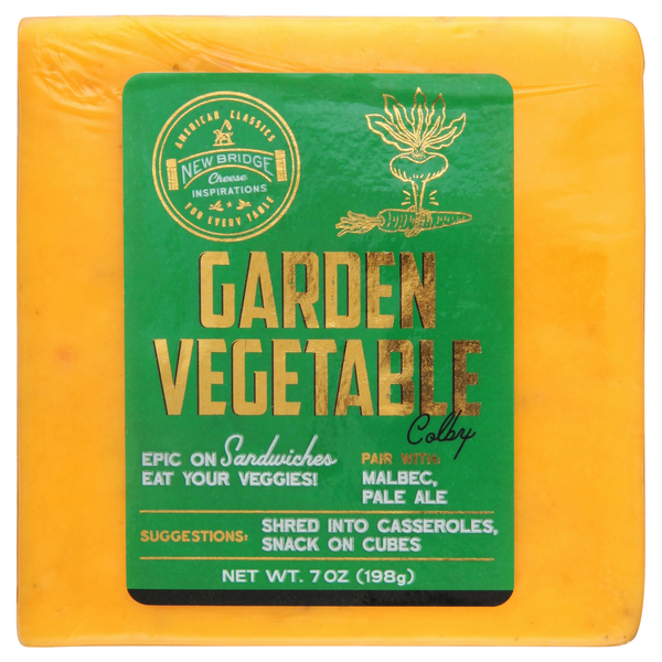 New Bridge Cheese, Colby, Garden Vegetable hero