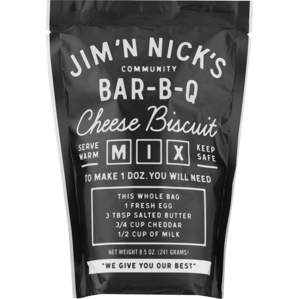 Cookies & Cakes Jim 'n Nick's Cheese Biscuit Mix, Bar-B-Q, Pouch hero