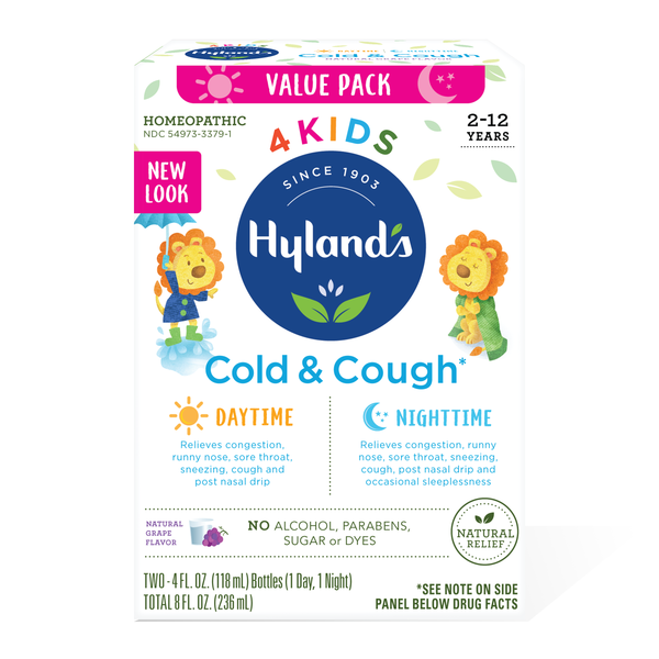 Cold, Flu & Allergy Hyland's 4Kids Cold & Cough Grape, Day & Night Value Pack hero