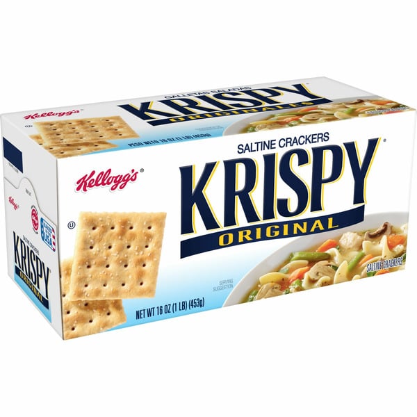 Crackers Krispy Saltine Crackers, Soup Crackers, Lunch Snacks, Original hero