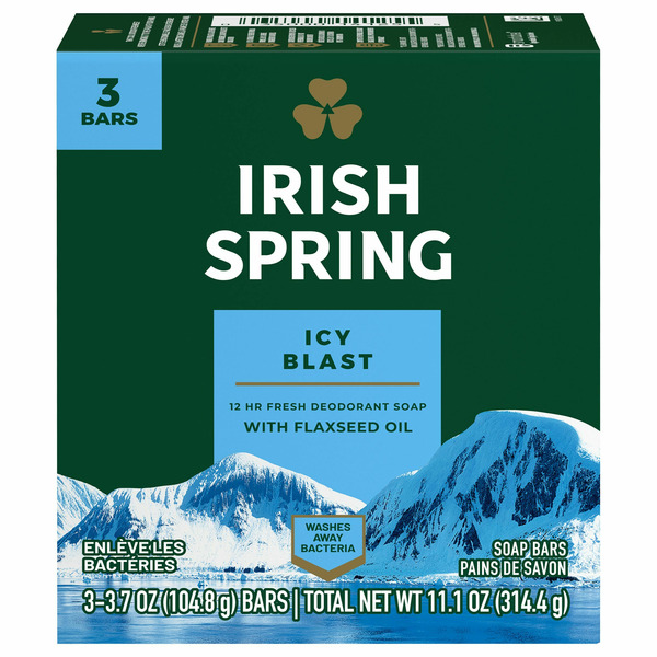 Body Lotions & Soap Irish Spring Men's Bar Soap, Icy Blast hero