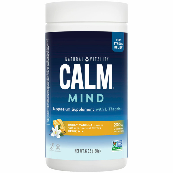 Natural Vitality CALM Mind Honey Vanilla Flavored Magnesium Supplement Drink Mix hero