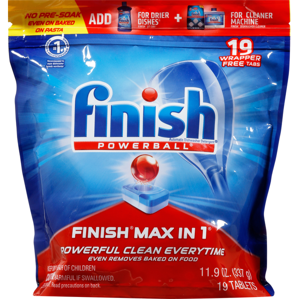 Dish Detergents Finish Automatic Dishwasher Detergent, Max in 1 hero