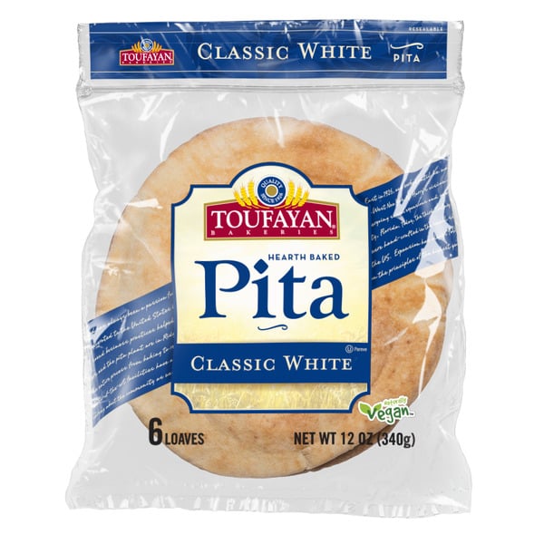 Tortillas & Flat Bread Toufayan Bakeries Classic White, Pita Bread hero