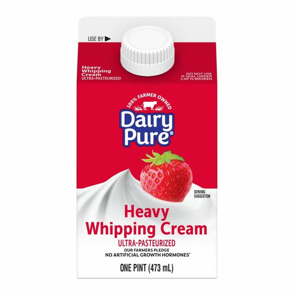 Cream DairyPure Ultra-Pasteurized Heavy Whipping Cream hero