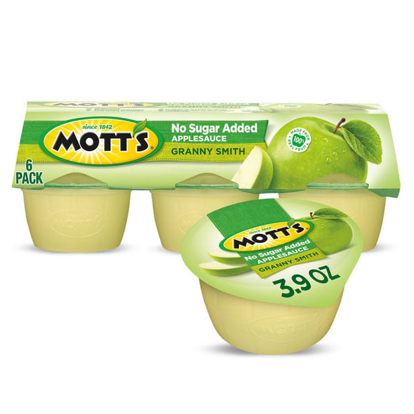 Canned/Jarred Fruits Mott's Unsweetened Apple Sauce Cups, Granny Smith hero