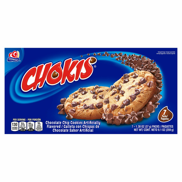 Cookies & Cakes Gamesa Chokis Chocolate Chip Artificial Flavored Cookies hero