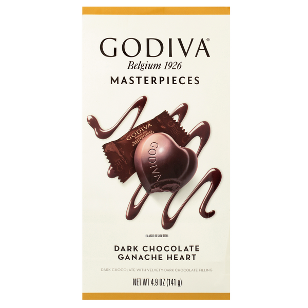 Candy & Chocolate GODIVA Ganache Heart, Dark Chocolate hero