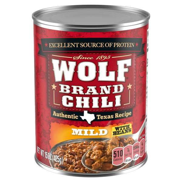 Canned Meals & Beans Wolf Brand Mild Chili With Beans hero