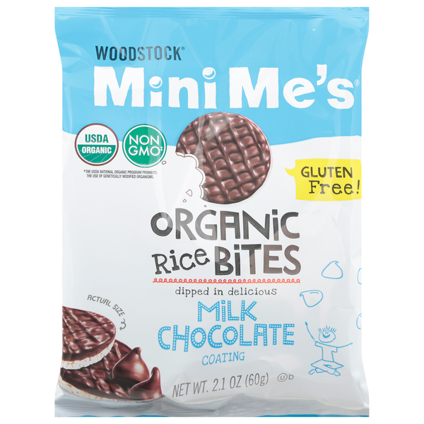 Cookies & Cakes WOODSTOCK Rice Bites, Organic, Milk Chocolate hero