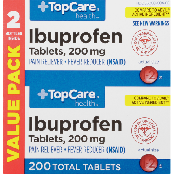 Muscles, Joints & Pain Relief TopCare Ibuprofen, 200 mg, Tablets, Value Pack hero