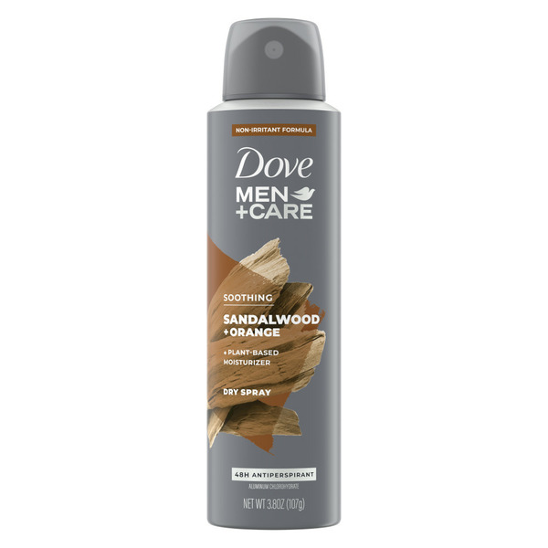 Deodorants Dove Men+Care Antiperspirant Dry Spray Sandalwood & Orange hero