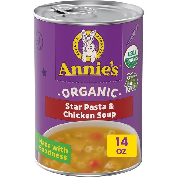 Soup, Broth & Bouillon Annie's Organic Star Pasta and Chicken Soup hero