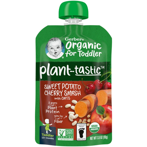 Gerber Toddler Food Sweet Potato Cherry Smoothie Pouch hero