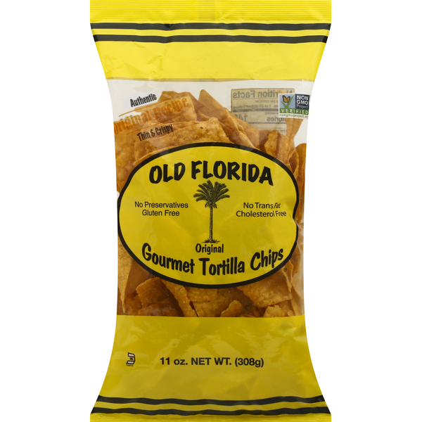 Chips & Pretzels Old Florida Gourmet Tortilla Chips, Gourmet, Original, Thin & Crispy hero