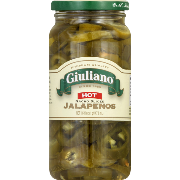 Canned & Jarred Vegetables Giuliano Jalapenos, Nacho Sliced, Hot hero